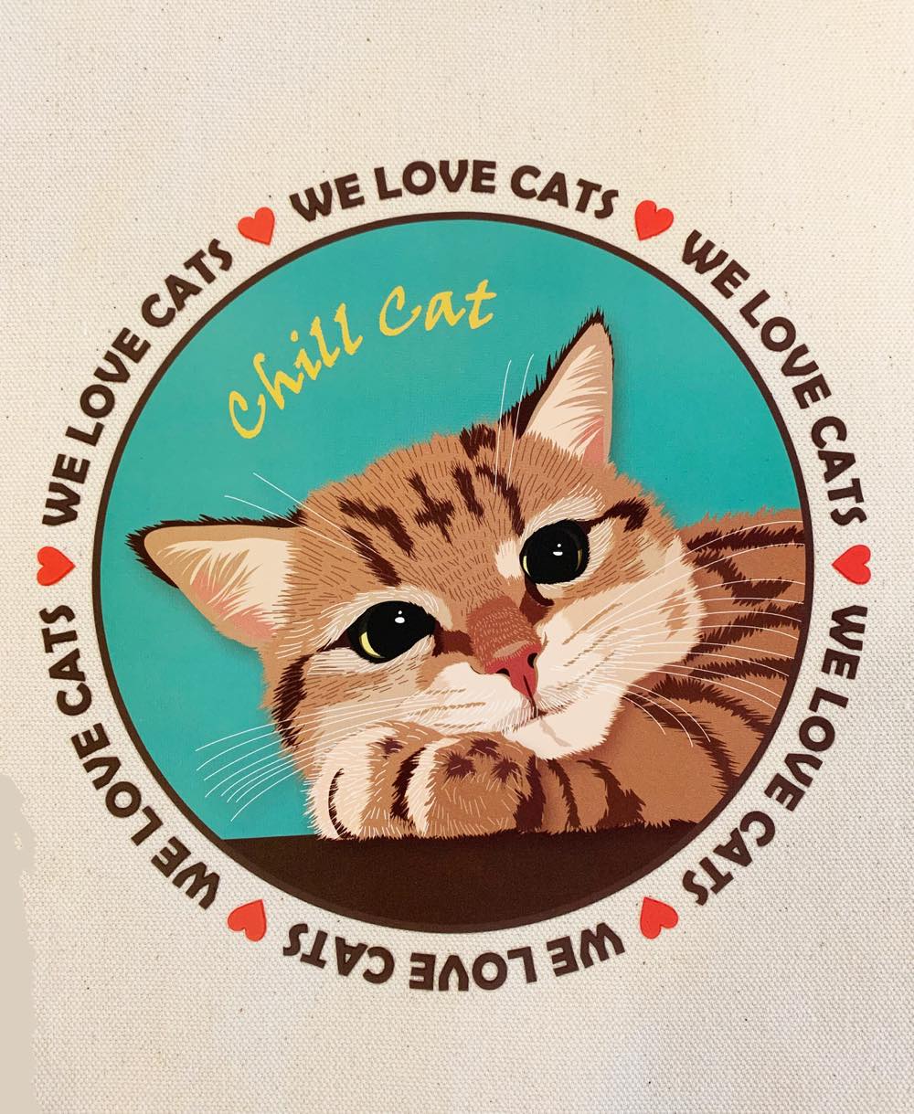 le Bonbon(ル ボンボン) トートバッグ くつろぎ猫 Relaxed Cat 猫 イラスト バッグ