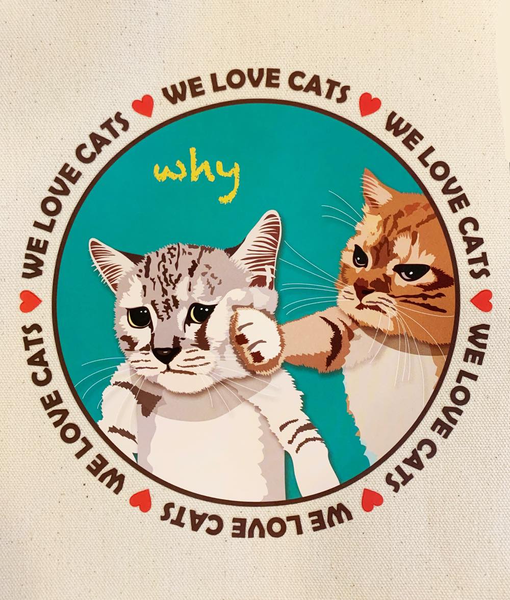 le Bonbon(ル ボンボン) トートバッグ なんでやねん What's the matter? 猫 イラスト バッグ