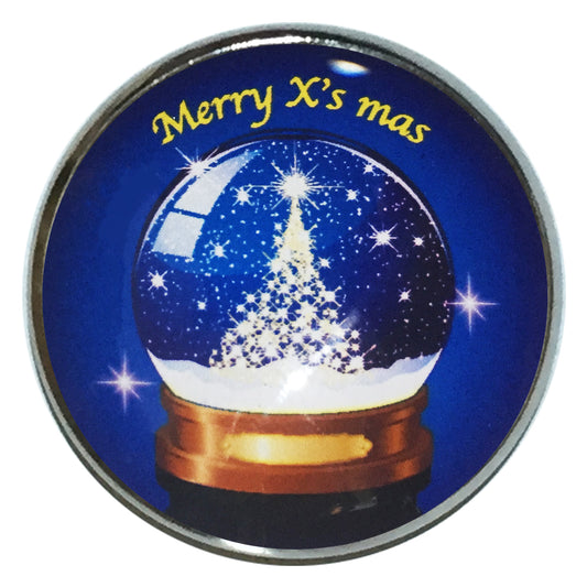 クリスマス ピンバッジ スノードーム メリークリスマス