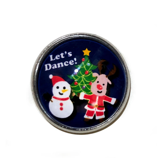 クリスマス ピンバッジ 雪だるまとトナカイ NV クリスマス