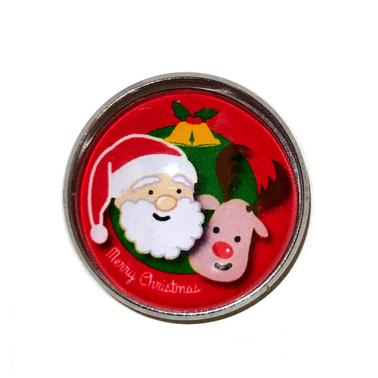 クリスマス ピンバッジ サンタとトナカイ RD クリスマス