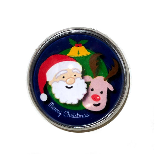 クリスマス ピンバッジ サンタとトナカイ NV クリスマス