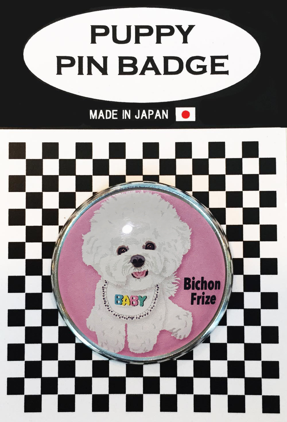 le Bonbon(ル ボンボン) ピンバッジ 犬 ビションフリーゼ ベイビー PK ピンバッチブローチ 犬 ピンバッジ 犬 ブローチ 犬