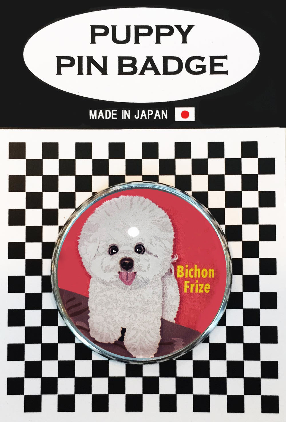 le Bonbon(ル ボンボン) ピンバッジ 犬 ビションフリーゼ まんまるPK ピンバッチブローチ 犬 ピンバッジ 犬 ブローチ 犬