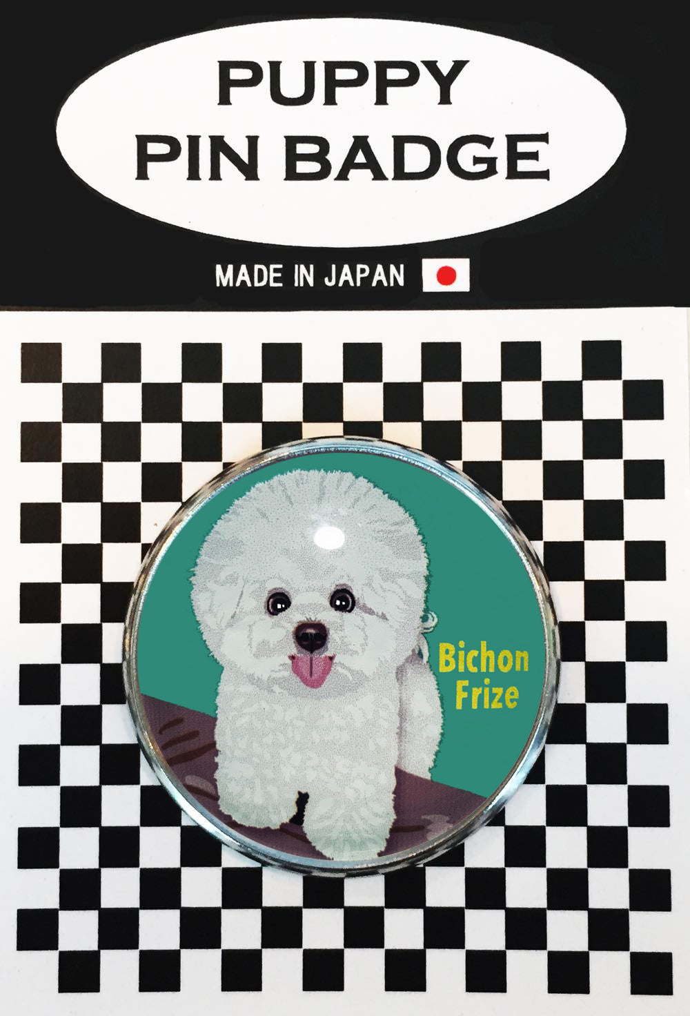 le Bonbon(ル ボンボン) ピンバッジ 犬 ビションフリーゼ まんまるBL ピンバッチブローチ 犬 ピンバッジ 犬 ブローチ 犬