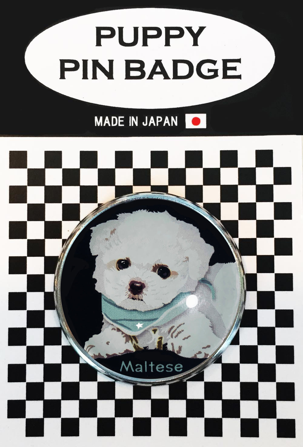 le Bonbon(ル ボンボン) ピンバッジ 犬 マルチーズ BK ピンバッチブローチ 犬 ピンバッジ 犬 ブローチ 犬