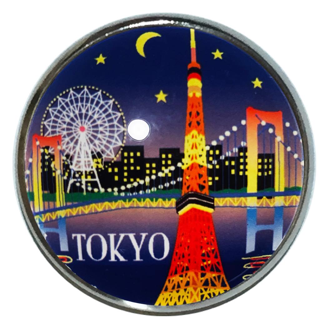 東京 ピンバッジ ピンバッチ 東京タワー ピンバッチ 夕方 20mm