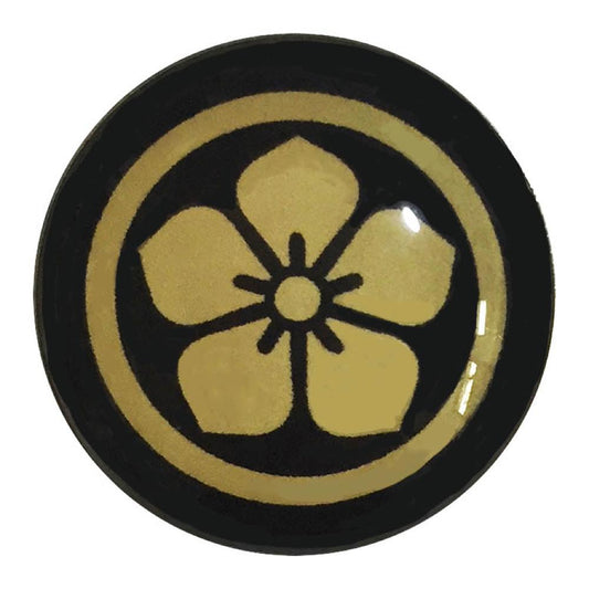 家紋ピンバッジ 20mm 丸に桔梗 明智光秀 ピンバッチ pins 家紋