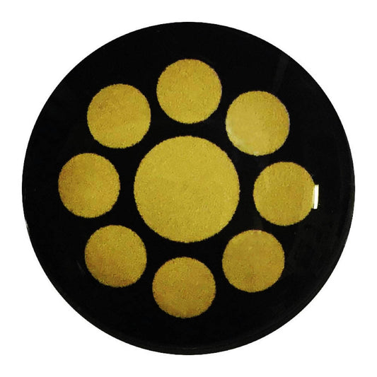 家紋ピンバッジ 20mm 九曜星 細川忠興 ピンバッチ pins 家紋