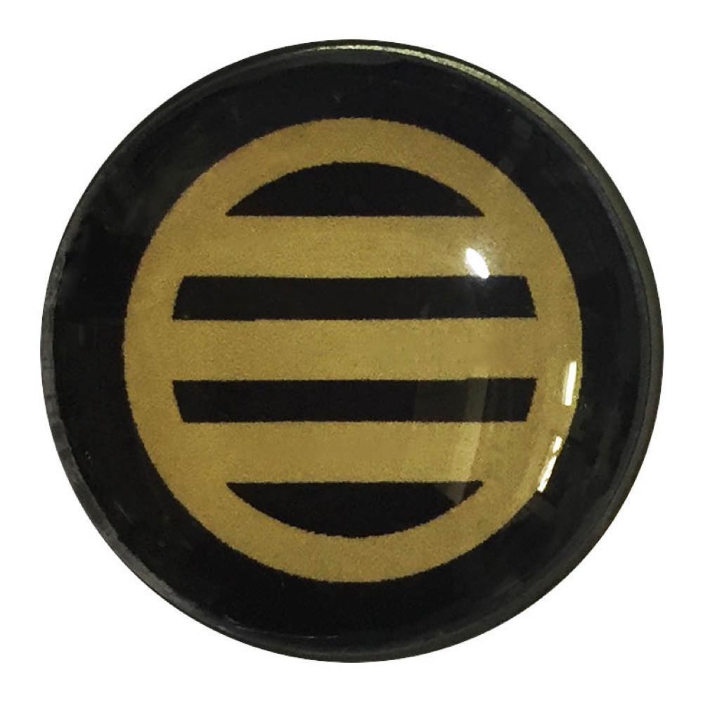 家紋ピンバッジ 20mm 丸に三つ引 吉川元春 ピンバッチ pins 家紋