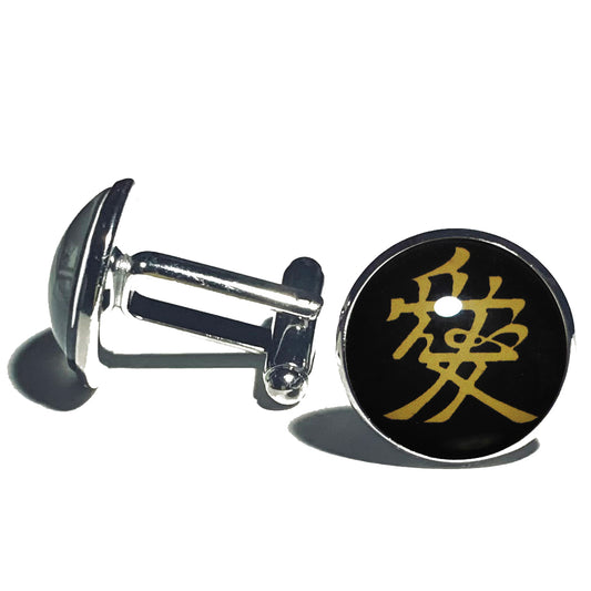 カフス 家紋 愛文字 直江兼続 家紋カフス ボタン カフリンクス