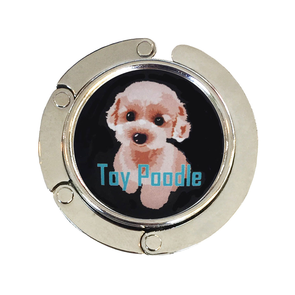 バッグハンガー トイプードル BK バッグフック バッグ掛け 犬 バッグハンガー