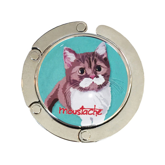 バッグハンガー Moustache1 バッグフック バッグ掛け 猫 バッグハンガー