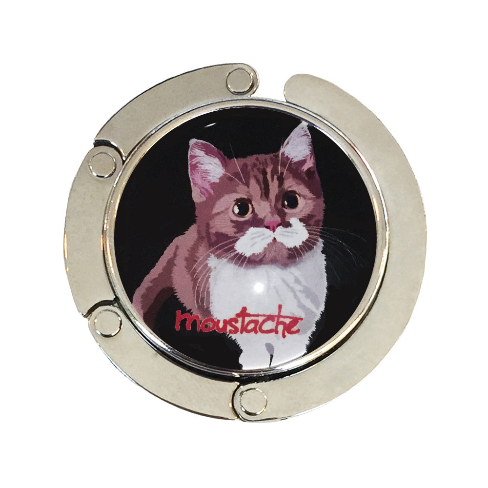 バッグハンガー Moustache2 バッグフック バッグ掛け 猫 バッグハンガー