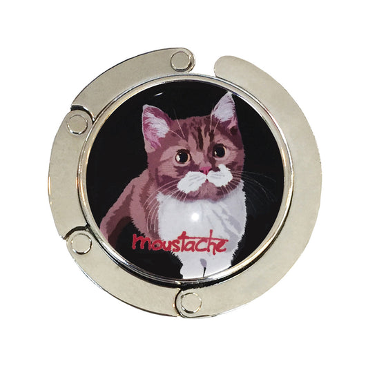 バッグハンガー Moustache2 バッグフック バッグ掛け 猫 バッグハンガー