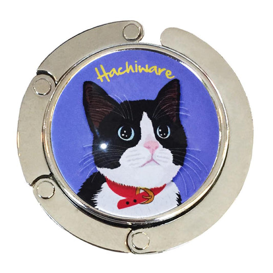 バッグハンガー ハチワレ バッグハンガー 猫 バッグフック バッグ掛け 猫 バッグハンガー