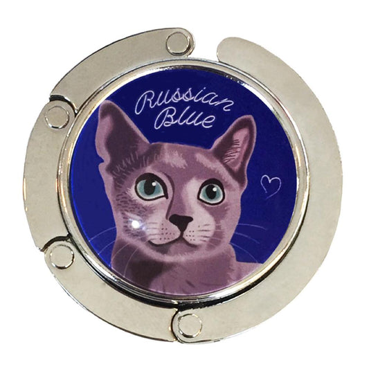 バッグハンガー ロシアンブルー Nv バッグフック バッグ掛け 猫 バッグハンガー