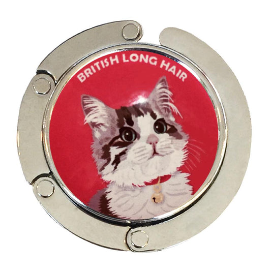 バッグハンガー ブリティッシュ ロングヘヤー Red バッグフック バッグ掛け 猫 バッグハンガー