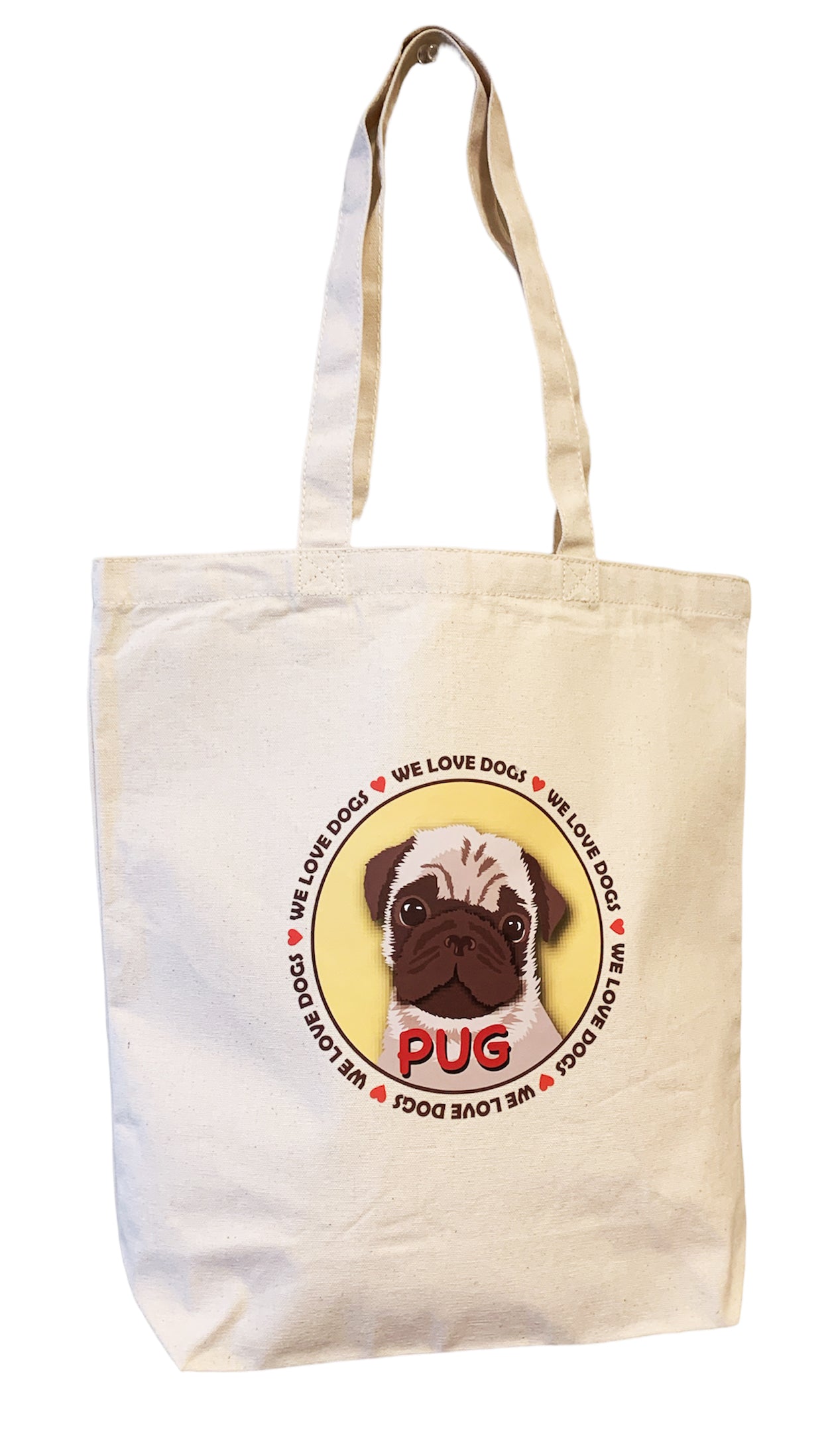 le Bonbon(ル ボンボン)　トートバッグ パグ Pug 犬イラスト バッグ
