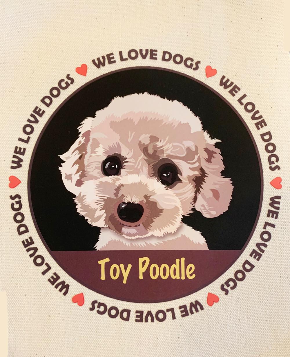le Bonbon(ル ボンボン)　トートバッグ トイプードル Toy Poodle 犬イラスト バッグ