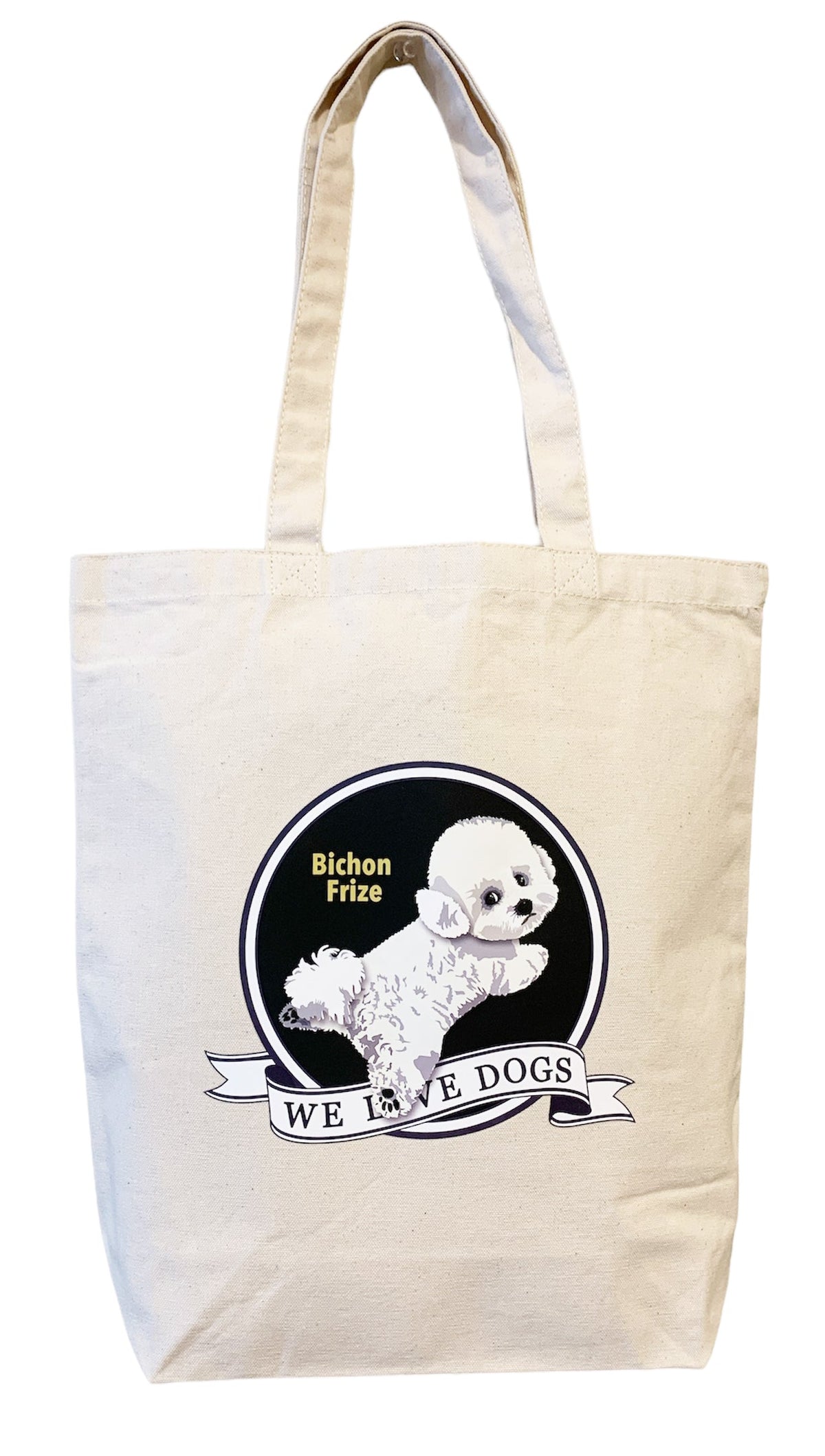 le Bonbon(ル ボンボン)　トートバッグ ビションフリーゼ Bichon Frise 犬イラスト バッグ