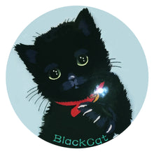画像をギャラリービューアに読み込む, マグネット猫 黒猫 2 猫マグネット 冷蔵庫 メモマグネット
