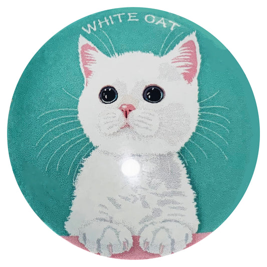 マグネット猫 白猫1 猫マグネット 冷蔵庫 メモマグネット
