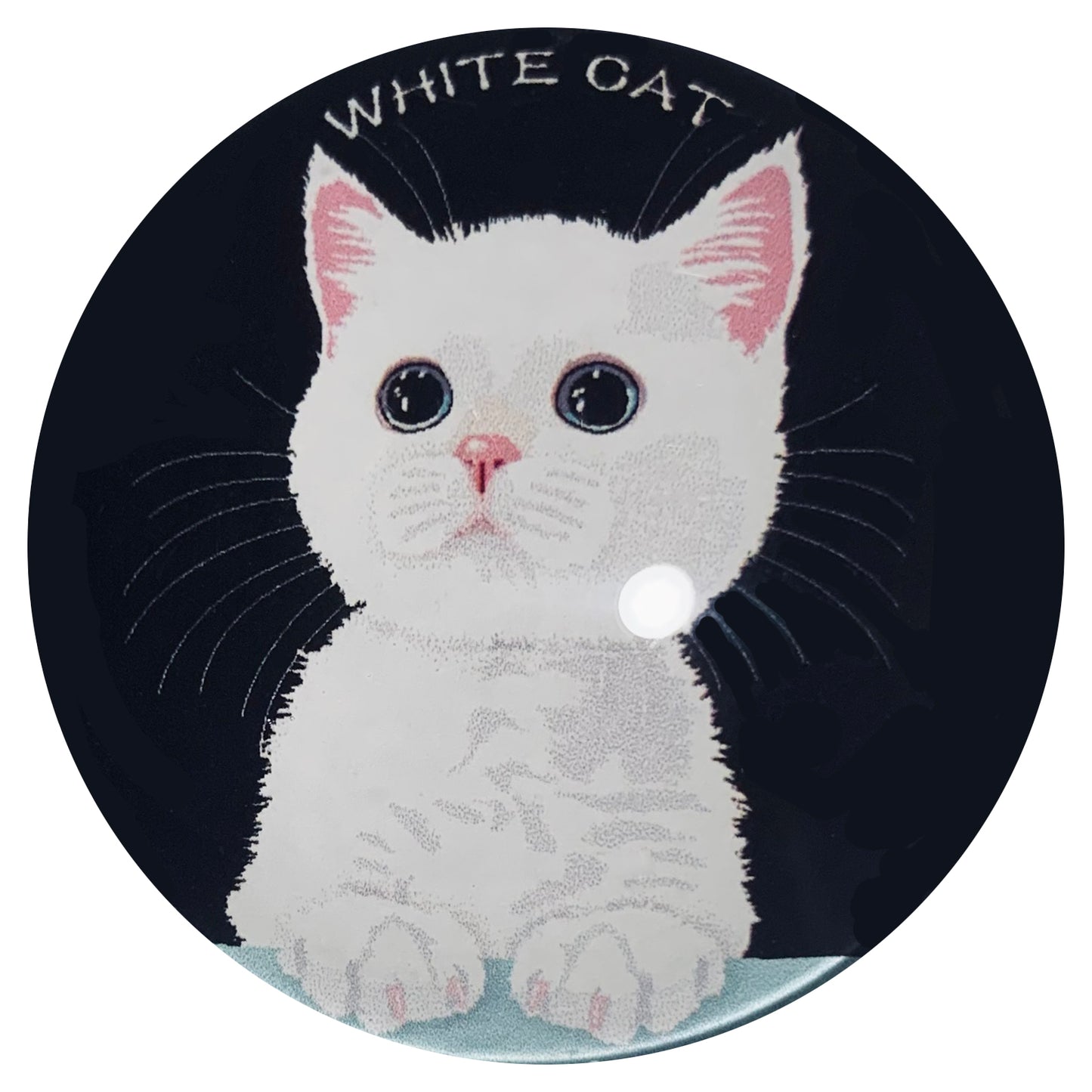 マグネット猫 白猫2 猫マグネット 冷蔵庫 メモマグネット