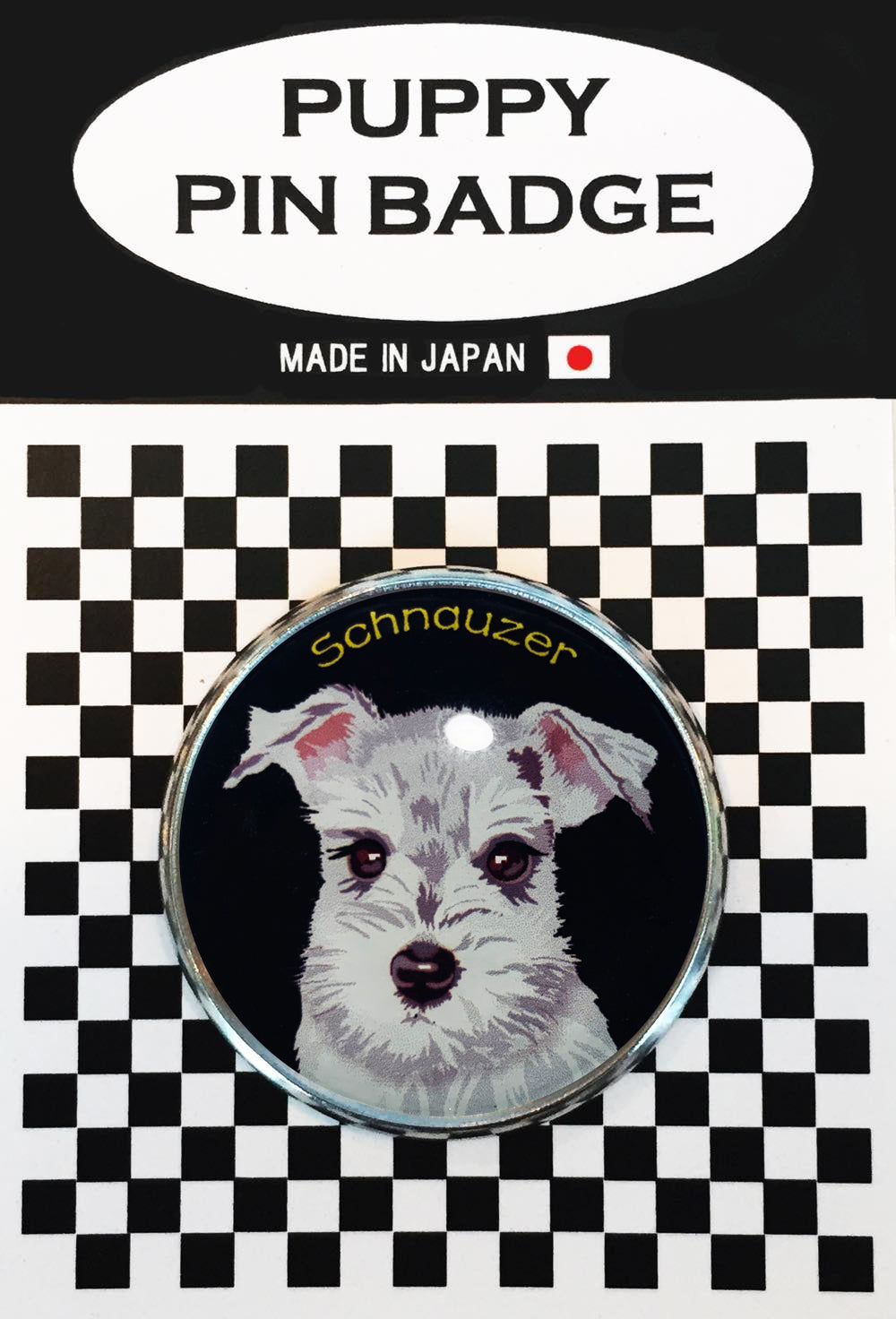 le Bonbon(ル ボンボン) ピンバッジ 犬 シュナウザー 正面BK ピンバッチブローチ 犬 ピンバッジ 犬 ブローチ 犬