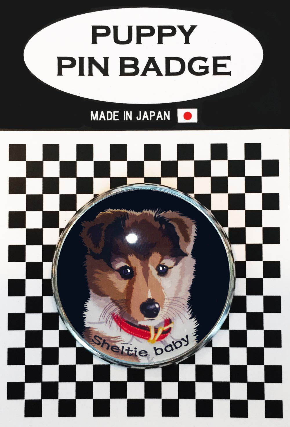 le Bonbon(ル ボンボン) ピンバッジ 犬 シェルティー 子供 BK バッチブローチ 犬 ピンバッジ 犬 ブローチ 犬