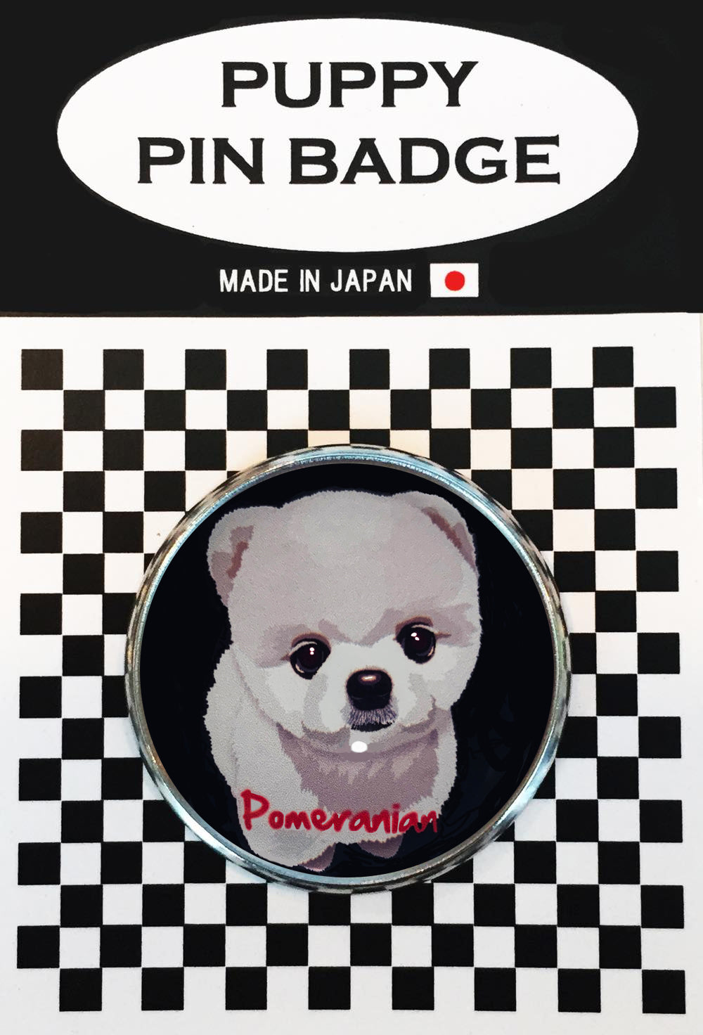 le Bonbon(ル ボンボン) ピンバッジ 犬 ポメラニアン ベイビーBK バッチブローチ 犬 ピンバッジ 犬 ブローチ 犬