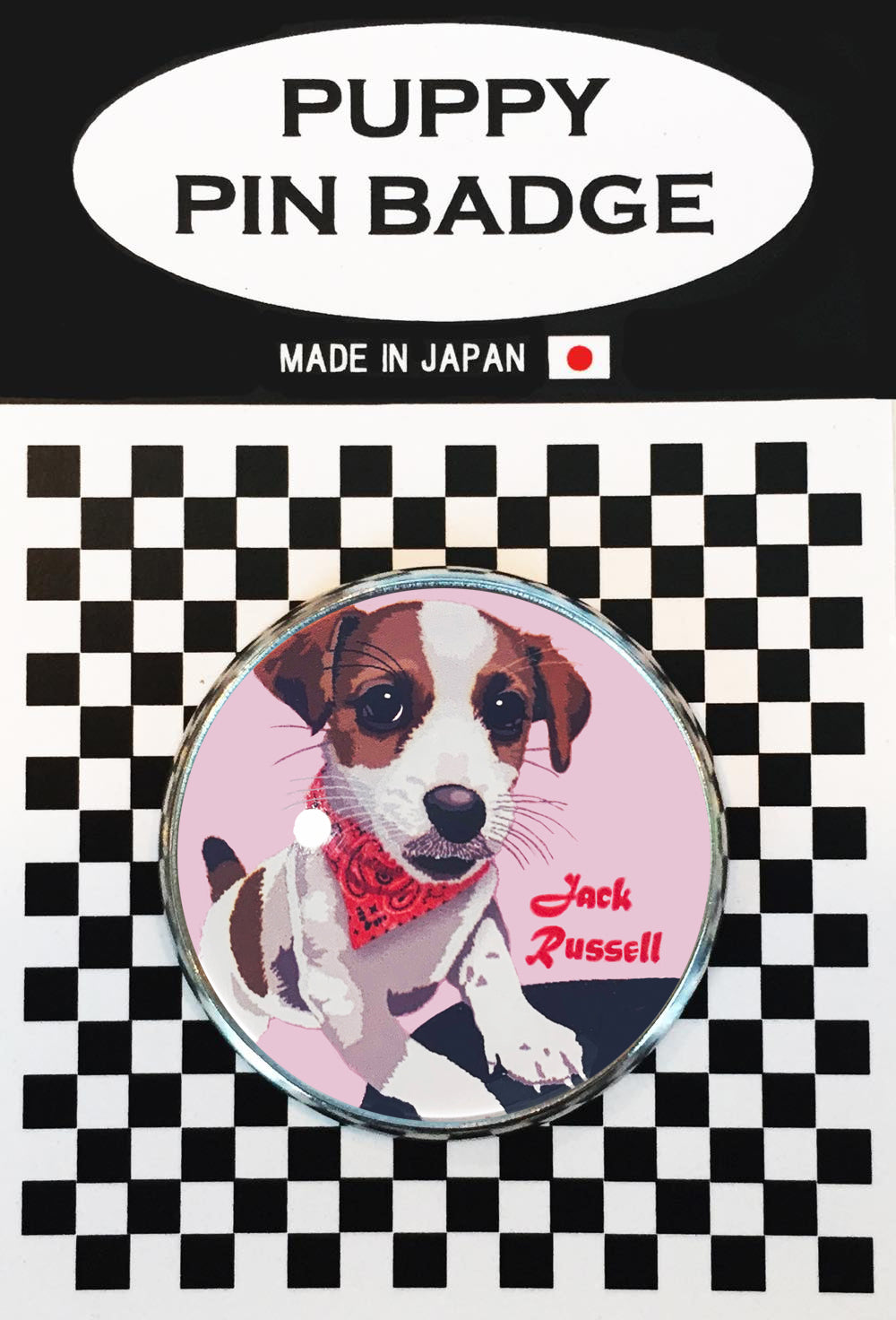le Bonbon(ル ボンボン) ピンバッジ 犬 ジャックラッセル バンダナ PK バッチブローチ 犬 ピンバッジ 犬 ブローチ 犬