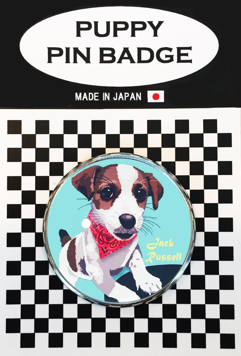 le Bonbon(ル ボンボン) ピンバッジ 犬 ジャックラッセル バンダナ BL バッチブローチ 犬 ピンバッジ 犬 ブローチ 犬