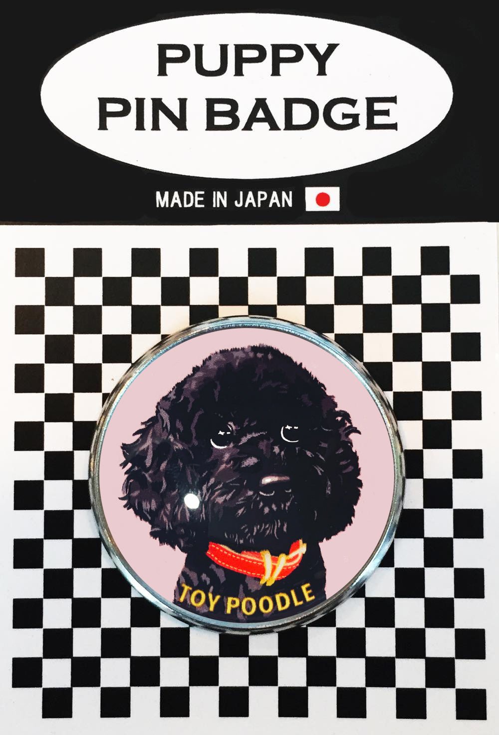 le Bonbon(ル ボンボン) ピンバッジ 犬 トイプードル 黒 PK バッチブローチ 犬 ピンバッジ 犬 ブローチ 犬