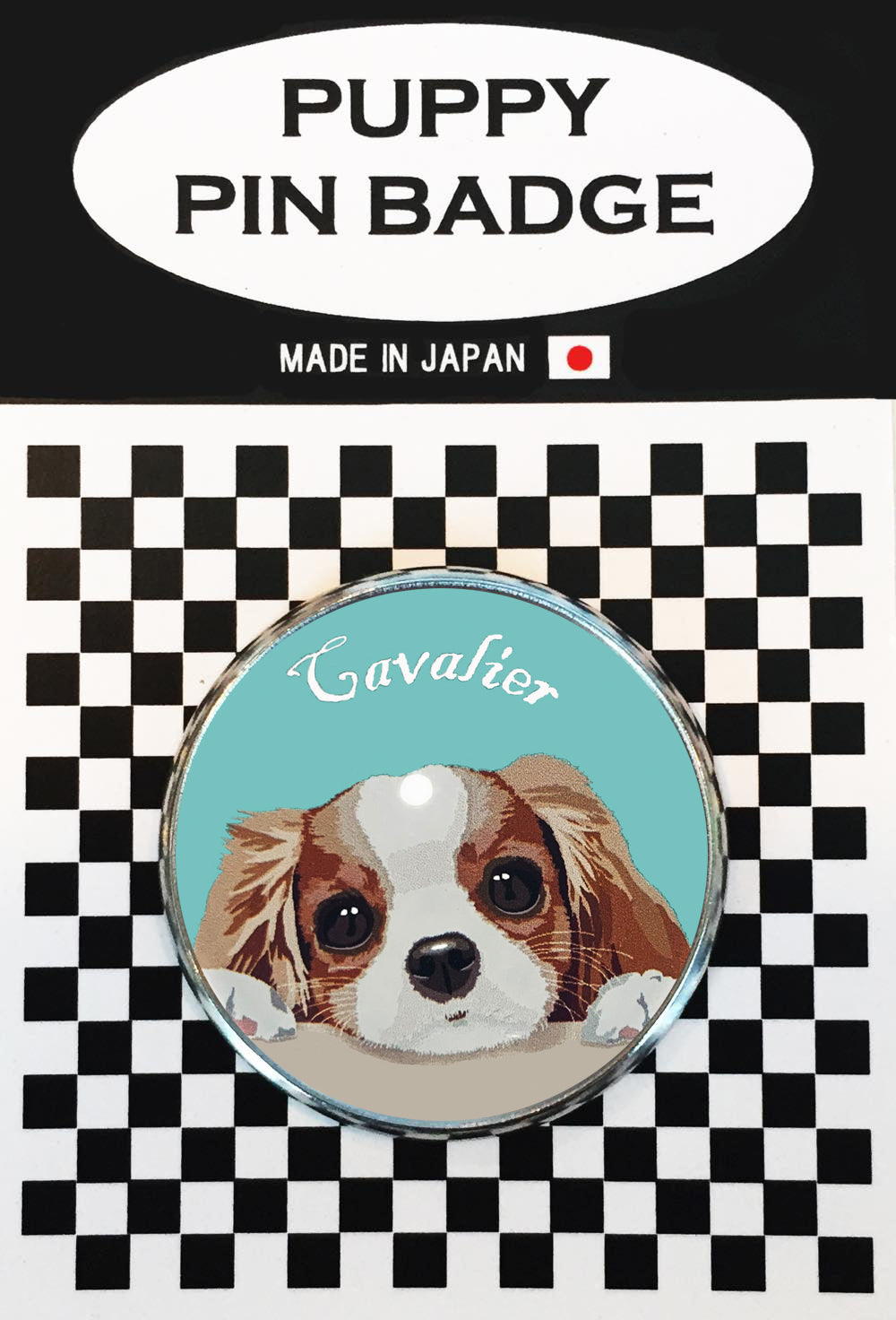 le Bonbon(ル ボンボン) ピンバッジ 犬 キャバリア 2 BL バッチブローチ 犬 ピンバッジ 犬 ブローチ 犬