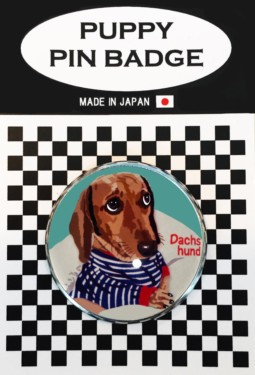 le Bonbon(ル ボンボン) ピンバッジ 犬 ダックスフント 3 BL バッチブローチ 犬 ピンバッジ 犬 ブローチ 犬