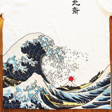 画像をギャラリービューアに読み込む, Tシャツ 北斎 白 和柄 浮世絵 神奈川沖浪裏 メンズ Tシャツメンズ半袖
