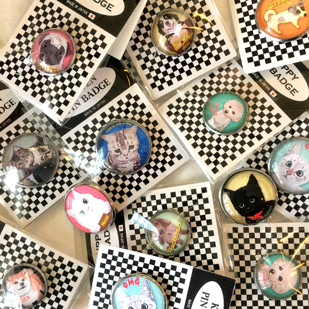 le Bonbon(ル ボンボン) 猫 ピンバッジ 猫ピンバッチ ねこピンズ ミャオ Cat meow 猫イラスト Cat Pins